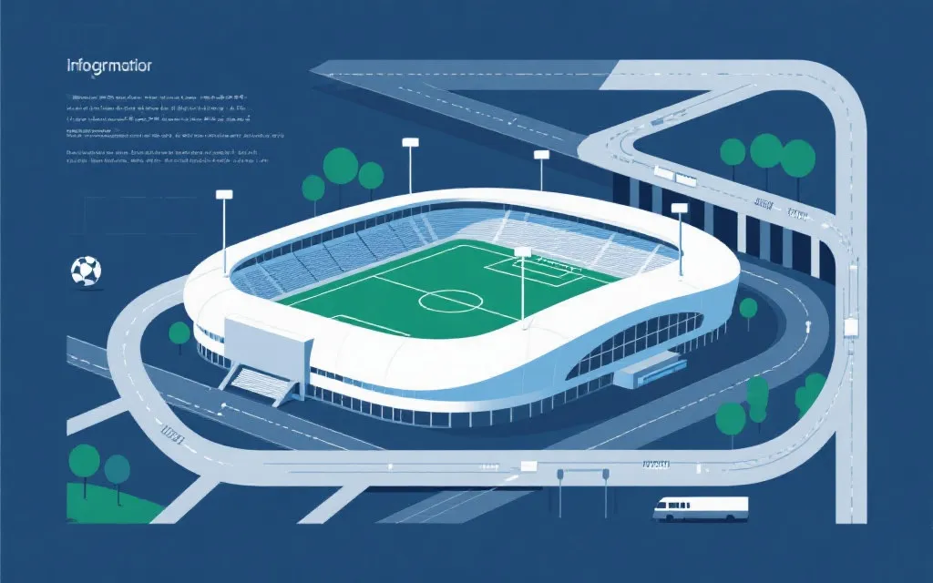 现代化足球场与城市交通枢纽的对比分析概念图